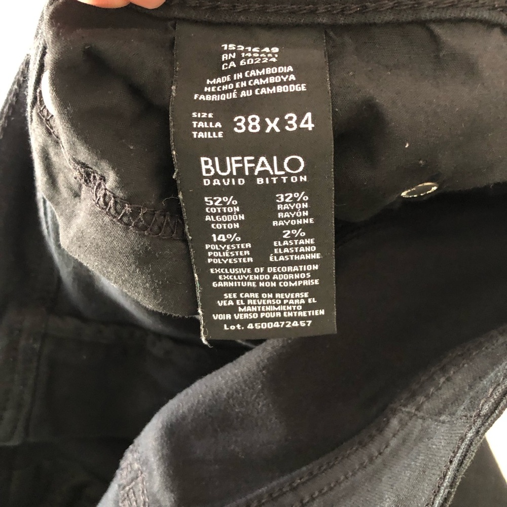Buffalo David Bitton Black Men's Straight Leg Jeans Archer Fit - Picture 8 of 8